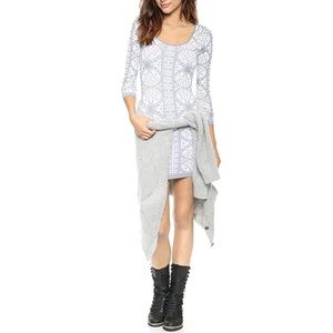FREE PEOPLE Jacquard Long Sleeve Bodycon Dress M/L